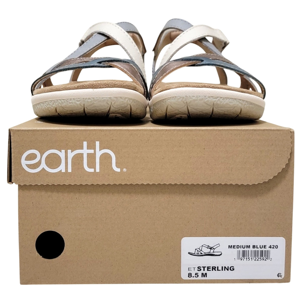 Earth Women Slingback Strappy Sport Sandals Sterling Size US 8.5M Turquoise/Grey - Picture 6 of 6
